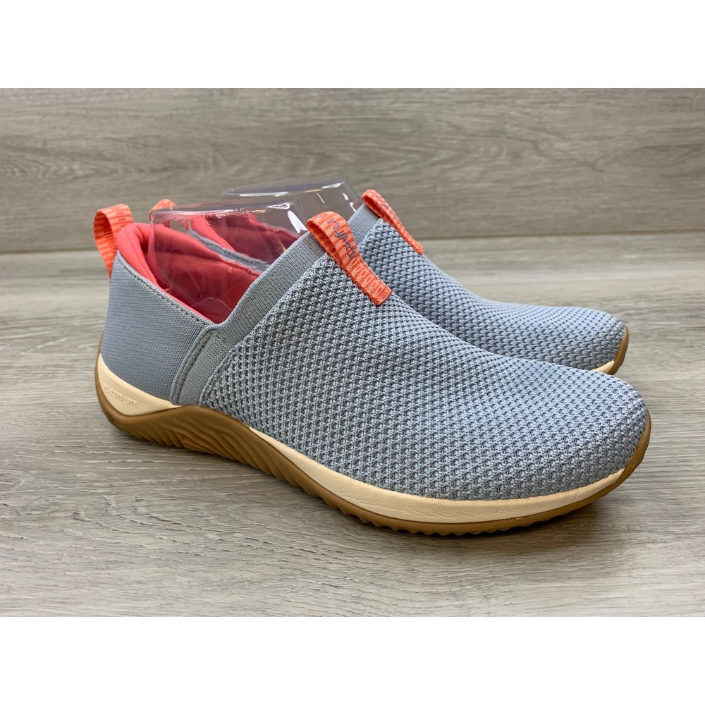 Ryka Echo Ease Women's 8 Blue Coral Slip On Walking Shoes Knit Sneakers Shoes